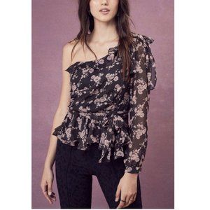 NWT For Love & Lemons Theo One Shoulder Blouse